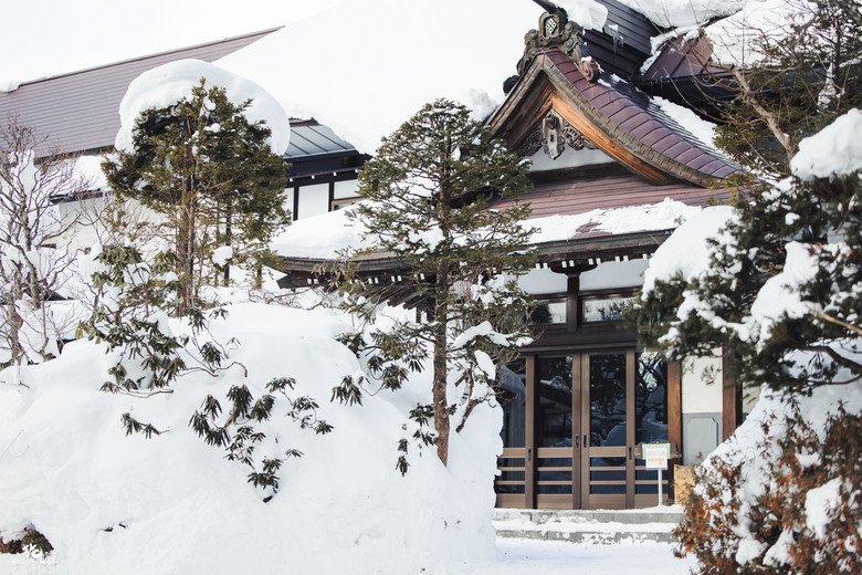 【日本長野】雪景戶隱神社