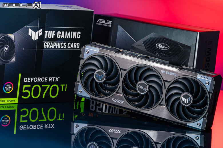 ASUS TUF GeForce RTX 5070 Ti O16G GAMING 顯示卡開箱實測 以優異散熱性能帶來效能加值的超頻卡選擇