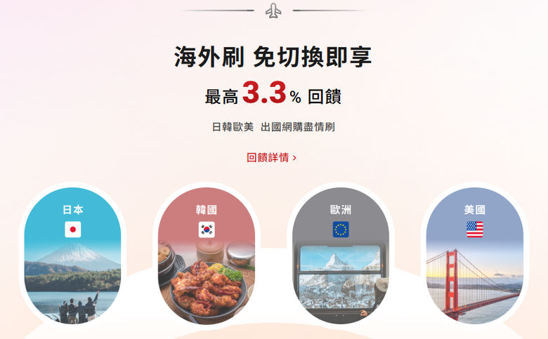 為了去日本和歐洲玩辦了一張玫瑰卡