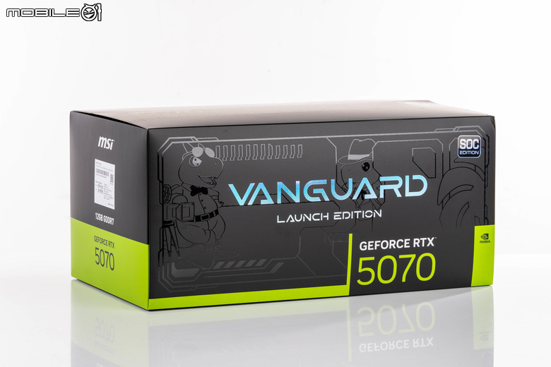 微星 GeForce RTX 5070 12G VANGUARD SOC 顯示卡開箱實測 以大型散熱設計帶來更低溫度壓制表現