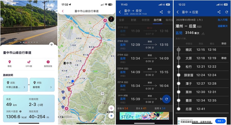 38Dama 滿貫台中山線自行車道