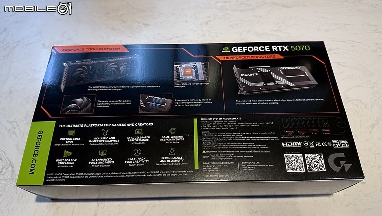 點我看大圖 MSRP 的起點,技嘉 GeForce RTX™ 5070 WINDFORCE OC SFF 開箱