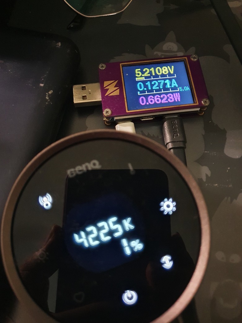 BenQ ScreenBar Halo2 耗電測試