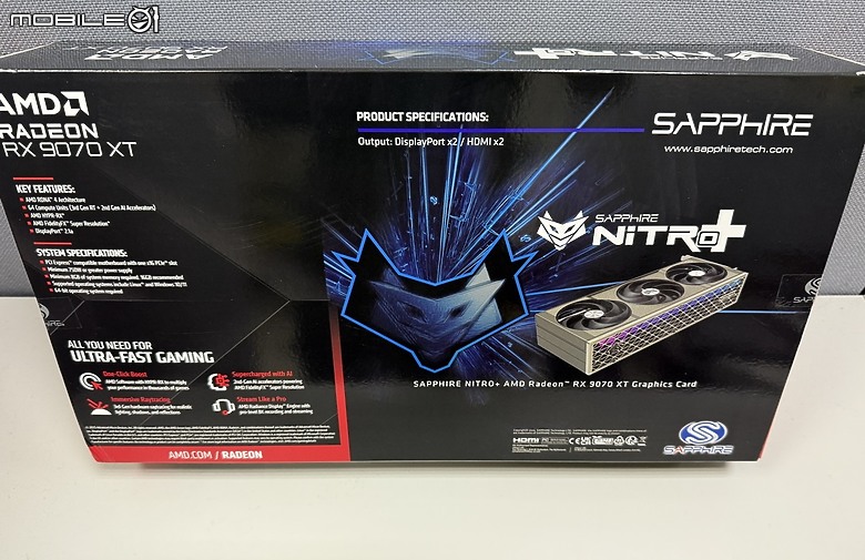 藍寶石 SAPPHIRE 電競磚頭 NITRO+ AMD Radeon RX 9070 XT 開箱