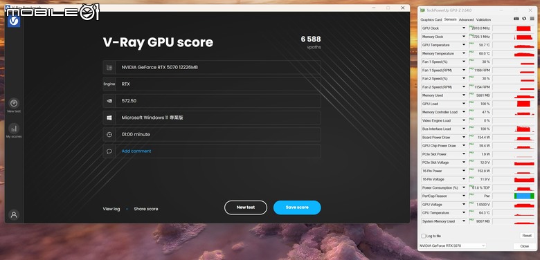 微星 GeForce RTX 5070 12G VANGUARD SOC 顯示卡開箱實測 以大型散熱設計帶來更低溫度壓制表現