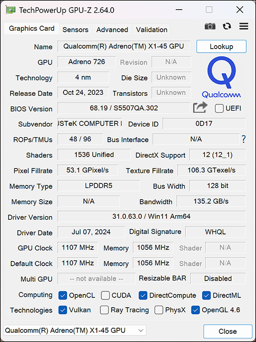 [純測] S5507高通X Plus跑硬體測試 - 記憶體效能有強！