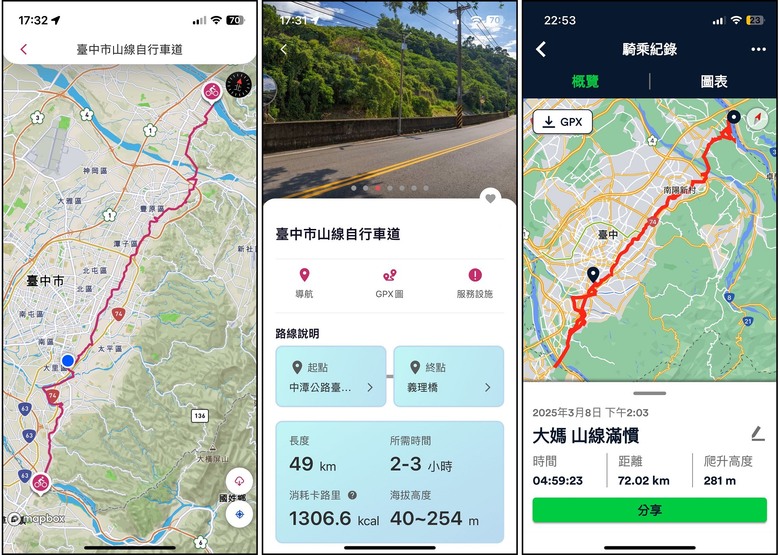 38Dama 滿貫台中山線自行車道
