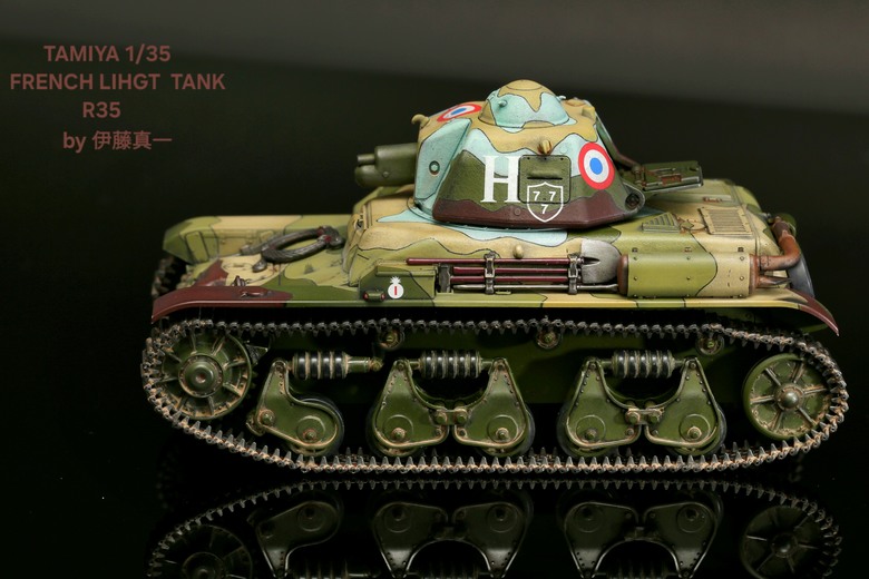 〔模型樣品製作〕TAMIYA 1/35 法國輕坦克 R35