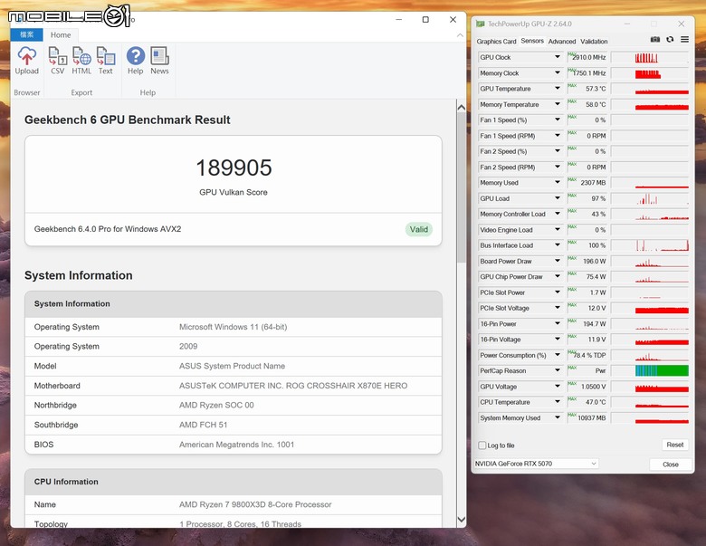 微星 GeForce RTX 5070 12G VANGUARD SOC 顯示卡開箱實測 以大型散熱設計帶來更低溫度壓制表現