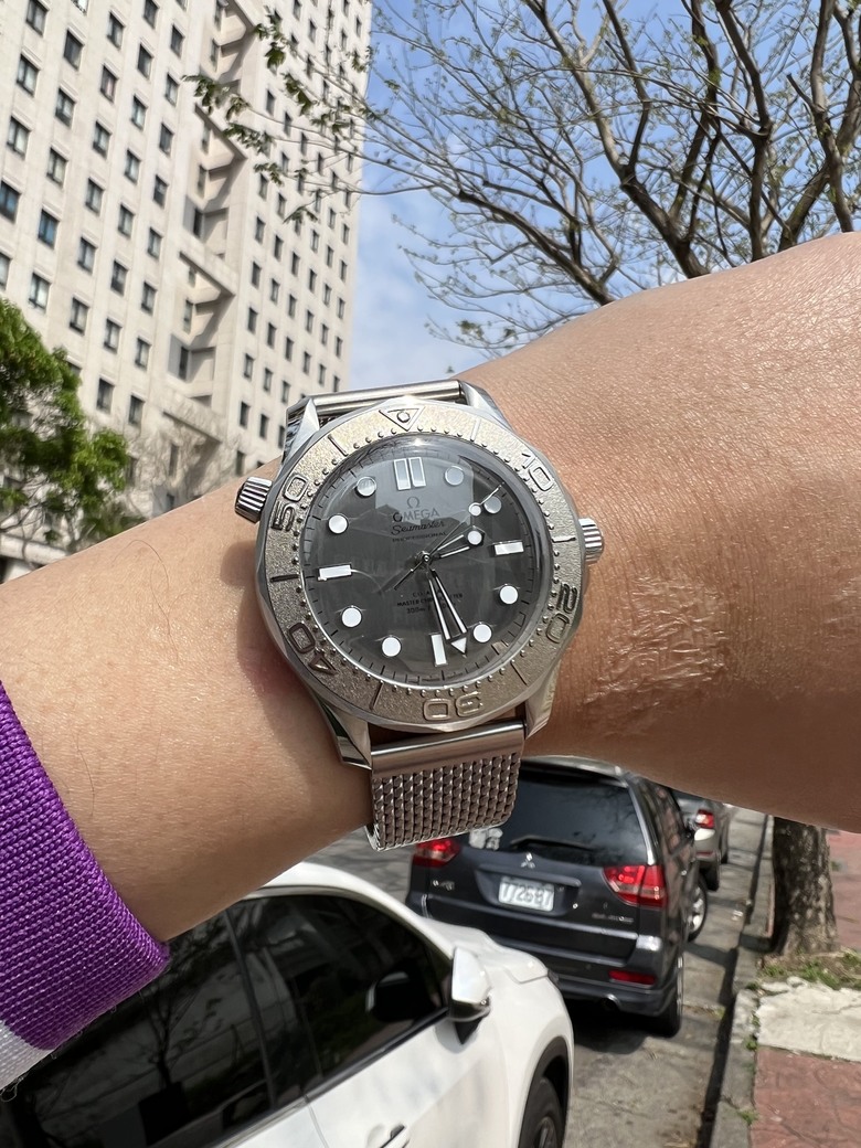 開箱分享 銀灰不鏽鋼面盤Seamaster 300海馬，醜帥的代表