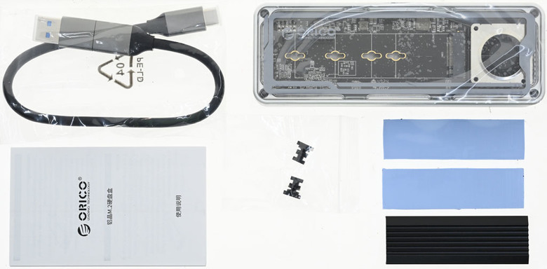 點我看大圖 ORICO透明鋁晶40Gpbs M.2 SSD外接盒開箱