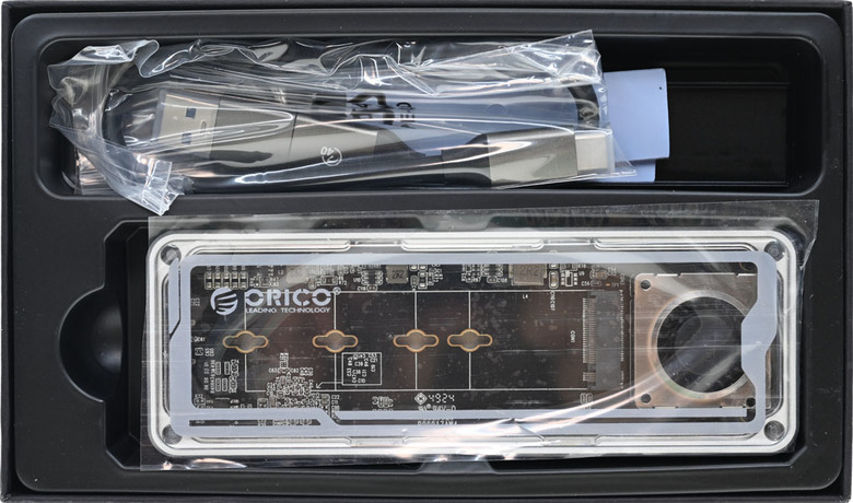 點我看大圖 ORICO透明鋁晶40Gpbs M.2 SSD外接盒開箱