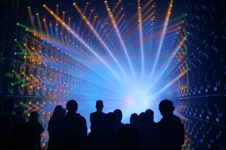 teamLab Borderless Light sculptures