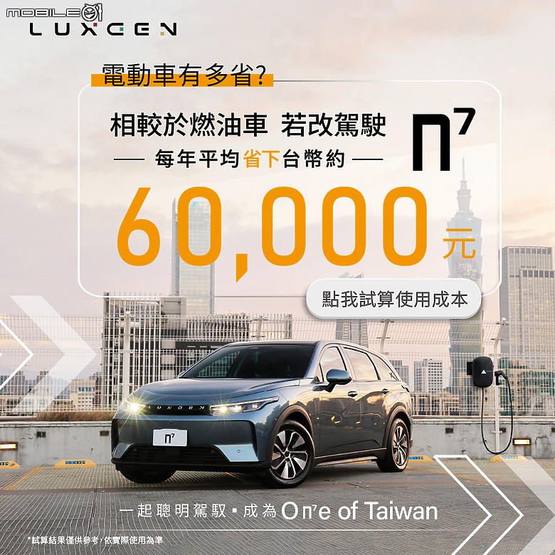 【國內新訊】Luxgen 推出「On⁷e of Taiwan」限時活動,提供電池延保至十年等四大主軸,再抽限量模型車!