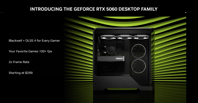 NVIDIA 發表 GeForce RTX 5060 Ti 顯示卡 以 429／379 美元價格帶主攻 1440p 解析度遊戲效能 RTX 5060 也預告以 299 美元 5 月上陣！