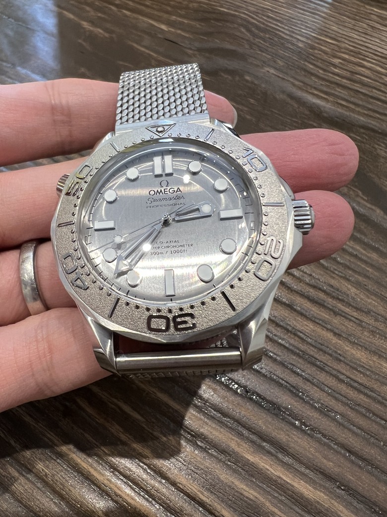 開箱分享 銀灰不鏽鋼面盤Seamaster 300海馬，醜帥的代表