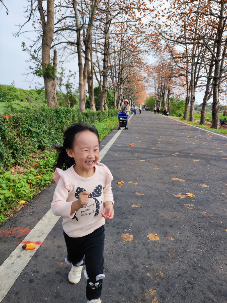2025年，嘉南，小小孩的騎旅，日不落木棉花道^_^