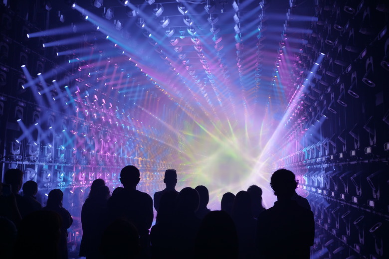 teamLab Borderless Light sculptures
