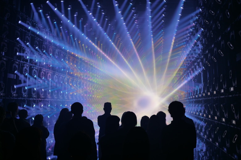 teamLab Borderless Light sculptures