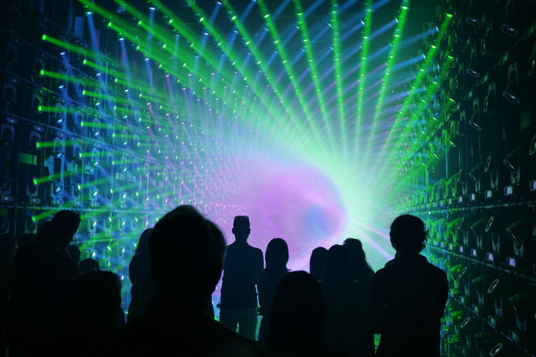 teamLab Borderless Light sculptures