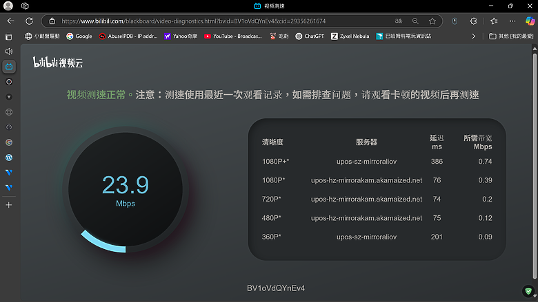 點我看大圖 中華高月租費對外QOS測速分享