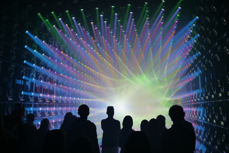 teamLab Borderless Light sculptures