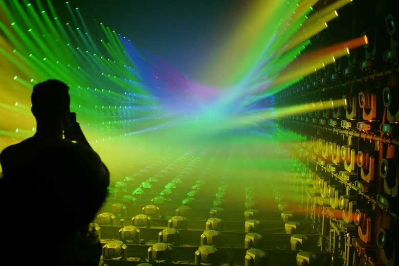 teamLab Borderless Light sculptures
