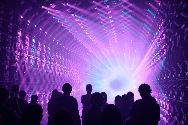 teamLab Borderless Light sculptures