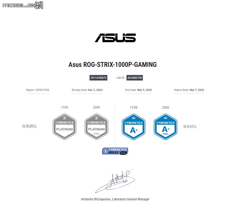 迭代更新！華碩ROG Strix系列ATX3.1電源供應器 ROG STRIX 850W 白金牌