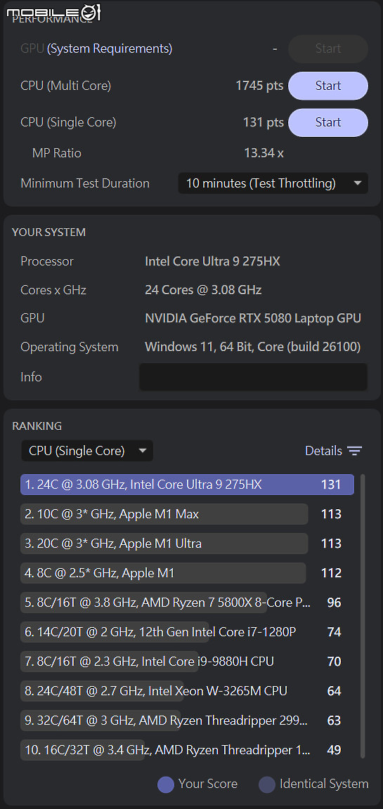 MSI Vector 16 HX AI A2WX 測試報告｜AI 世代的高效創作與遊戲筆電利器