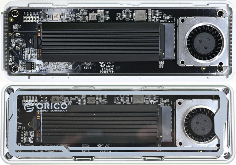 點我看大圖 ORICO透明鋁晶40Gpbs M.2 SSD外接盒開箱