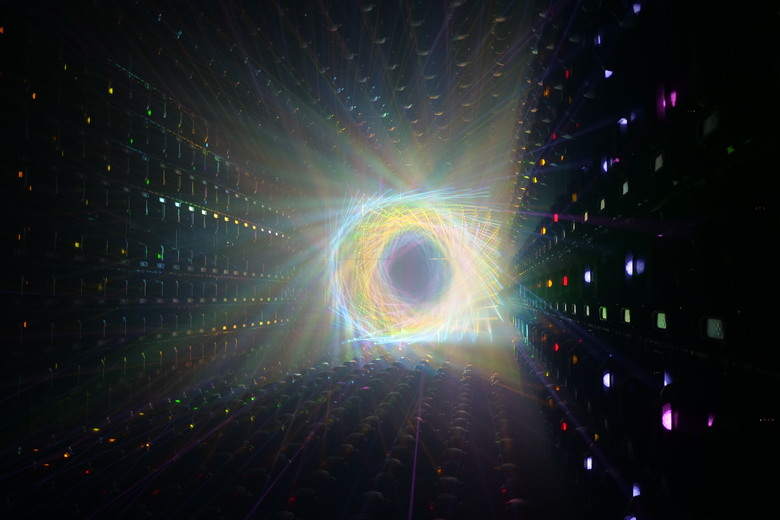 teamLab Borderless Light sculptures