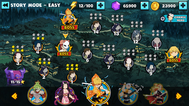 《火柴惡魔暗影格鬥》 Stick Demon Shadow Fight 火柴人題材 鬼滅之刃 3V3 格鬥遊戲 | 成為鬼殺隊 爽快的技能施放 使用經典角色 炭治郎 禰󠄀豆子 我妻善逸 嘴平伊之助