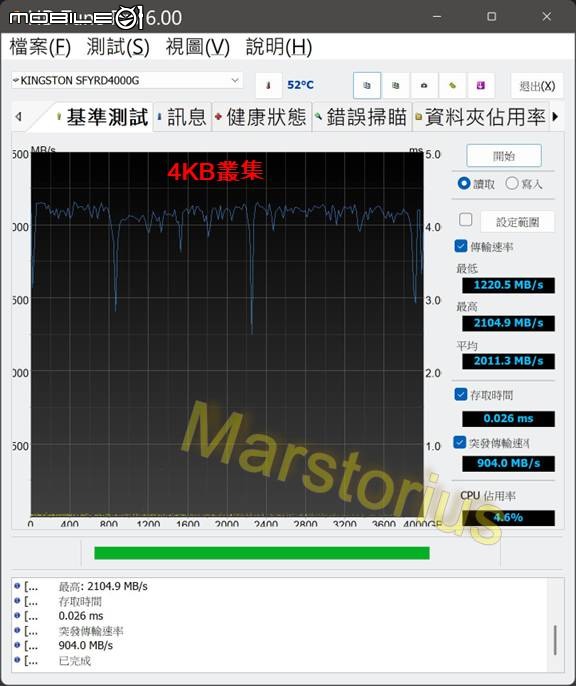 點我看大圖 KingSton FURY Renegade 4T 不專業測速