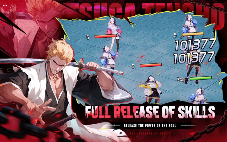 《死神之戰》 Shinigami Battles 日本動漫IP 死神 BLEACH 放置卡牌 RPG | 禮包碼、兌換碼、虛寶碼 1000連抽免費自選 | 招募經典角色 組成小隊 穿梭屍魂界 擊敗惡靈