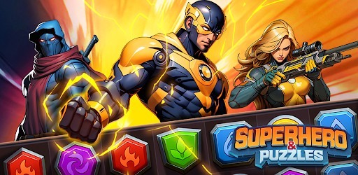 《超級英雄與三消 RPG》 Superhero & Puzzles Match3 RPG 三消 RPG 遊戲融合解謎策略、英雄養成與刺激 PVP 對戰 | 組建傳奇英雄隊伍、收集強大聖物 建造英雄基地