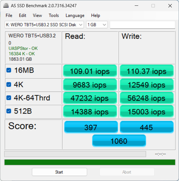 【開箱簡測】WERO 雷翎 Thunderbolt 5 (JHL9480 + ASM2364) 全模式 M.2/NVMe SSD 外接盒效能簡測 (圖多)