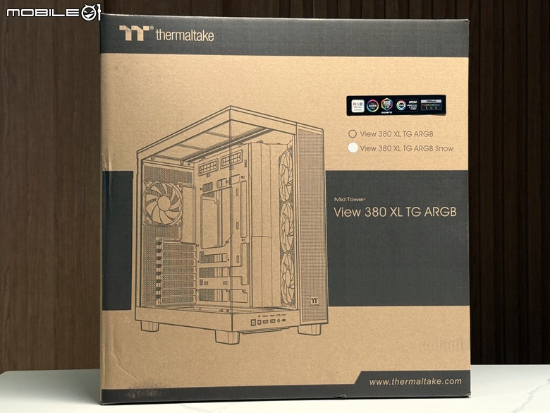 斜進風全景機殼!TT View 380 XL TG ARGB