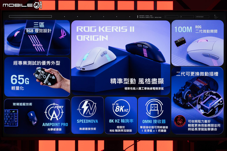 【採訪】ROG 推出新款 Azoth X 鍵盤/Keris II Origin 滑鼠等白色系電競周邊 TUF 初音聯名周邊也實際亮相