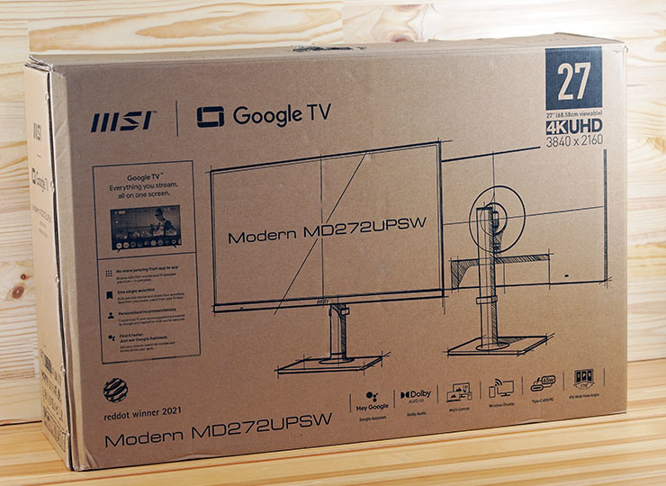 MSI Modern MD272UPSW 開箱實測：一台抵兩台～27 吋 4K 高畫質，內建 Google TV 輕鬆享受串流影音娛樂！