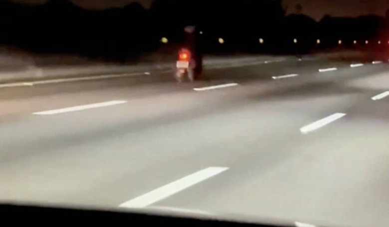 彰化。🏍️半夜騎車飆國道！沒戴帽🥽沿路蛇行亂竄(人類👷👷human出沒)
