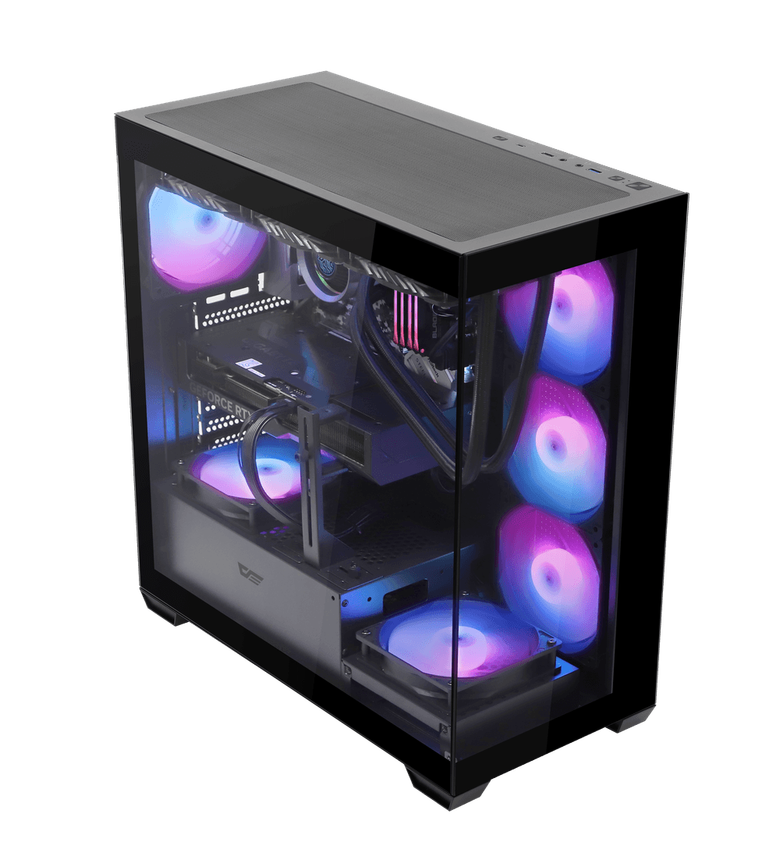 【小宅開箱】dashFlash DS900機殼開箱 大展雙玻璃全景透視、附風扇還能放手辦的平價機殼