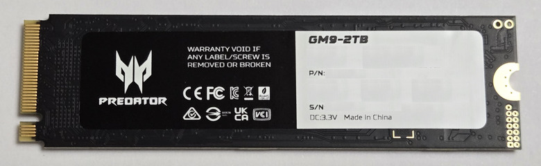 【開箱簡測】Acer Predator GM9 2TB PCIe Gen5.0 x4 (HMB) NVMe SSD 效能簡測 (圖多)