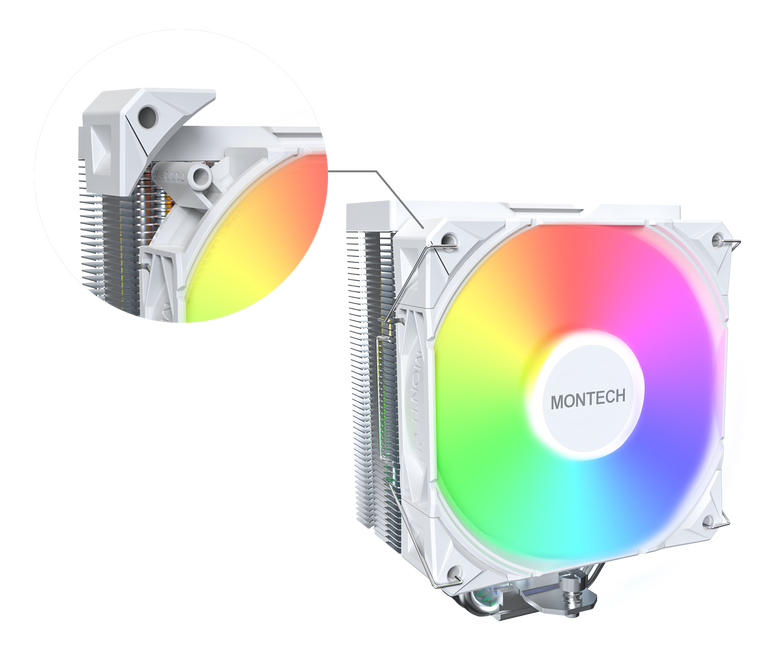 點我看大圖 精巧體積,極致效能 MONTECH 推出單塔散熱器NX400 ARGB