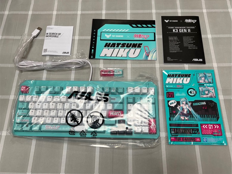 開箱趣 - 初音聯名版 TUF K3 GEN II 電競鍵盤