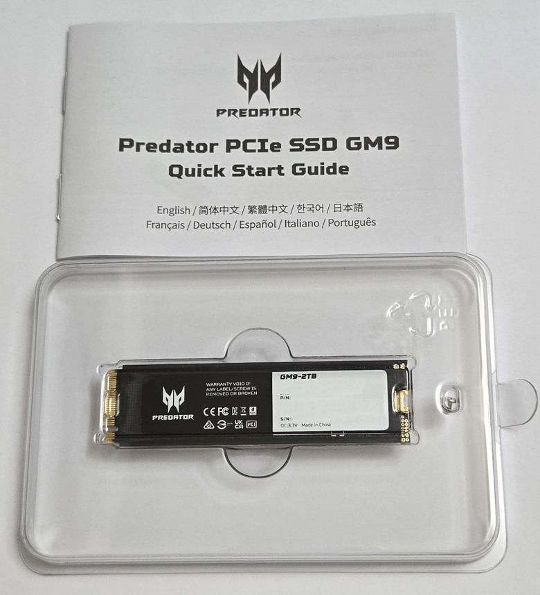 【開箱簡測】Acer Predator GM9 2TB PCIe Gen5.0 x4 (HMB) NVMe SSD 效能簡測 (圖多)