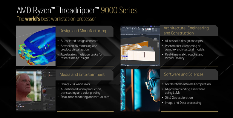 AMD 新一代工作站處理器 Ryzen Threadripper Pro/Threadripper 9000 深度介紹 以 Zen 5 架構持續引領工作站效能提升