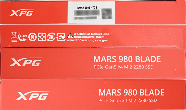 點我看大圖 XPG MARS 980 BLADE 1TB PCIe Gen5 M.2 2280 SSD開箱