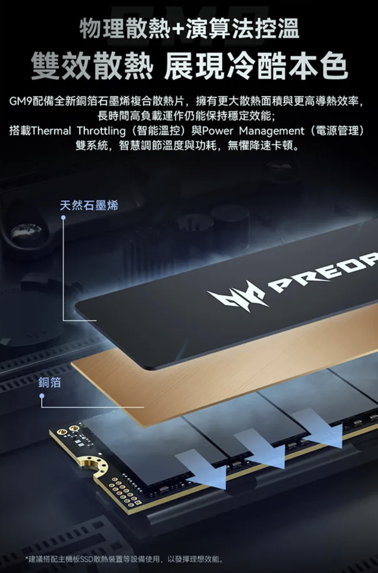 【開箱簡測】Acer Predator GM9 2TB PCIe Gen5.0 x4 (HMB) NVMe SSD 效能簡測 (圖多)