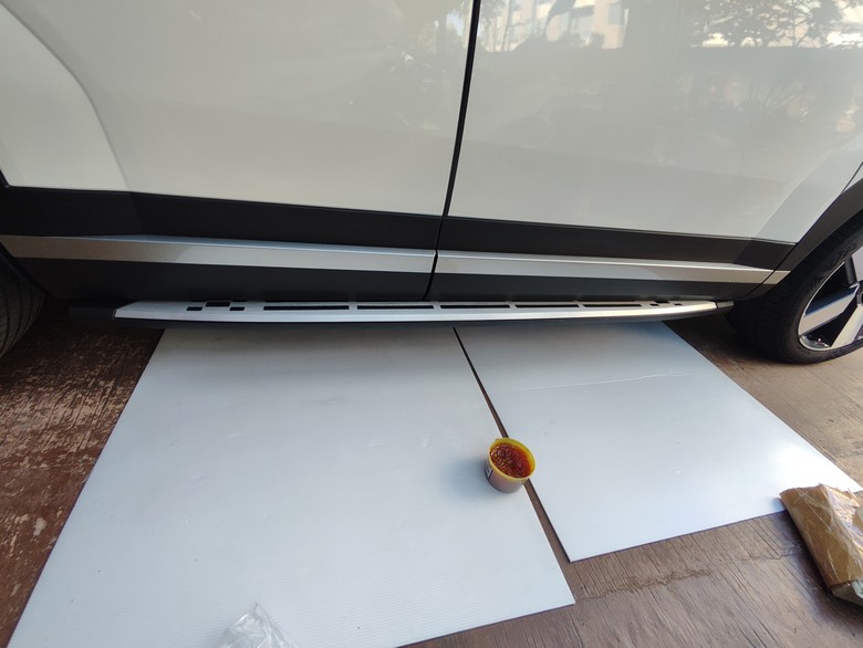 Santa fe mx5 DIY 安裝側踏板與擋泥板